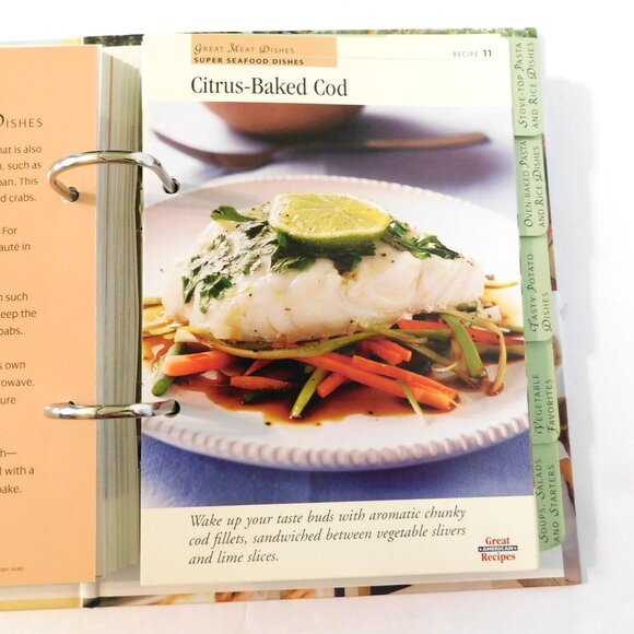 Great American Recipes Easy Everyday Cooking 16 Sections Over 160 Cards Binder - Picture 9 of 14